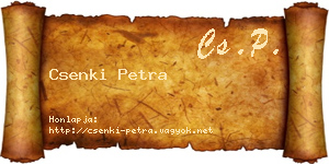 Csenki Petra névjegykártya