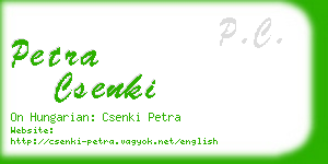 petra csenki business card